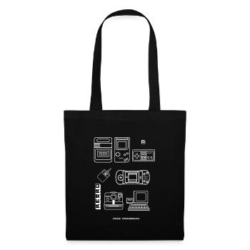 Retro Game Blueprint Nerd PC Game 8bit Console lol - Sac en tissu - noir - Devant