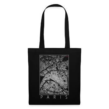 Schéma noir de Paris - Sac en tissu - noir - Devant