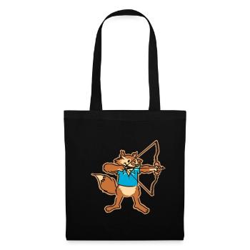 Archery bow and arrow fox gift idea - Tote Bag - black - Front