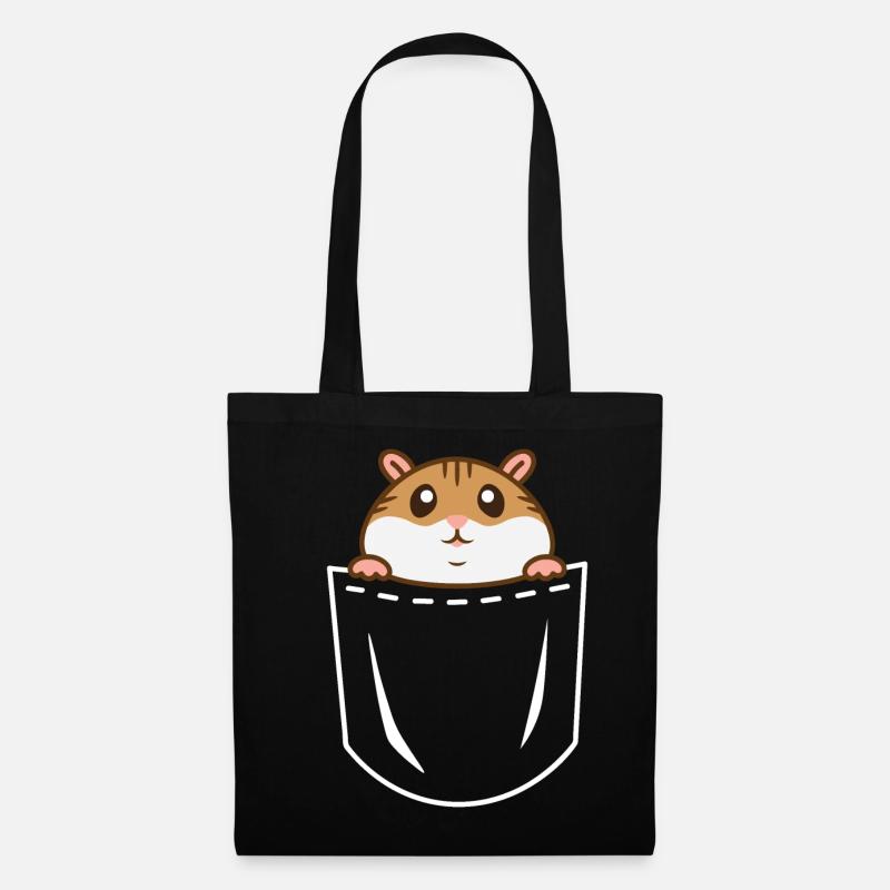 Hamster Bauch - Stoffbeutel - Schwarz