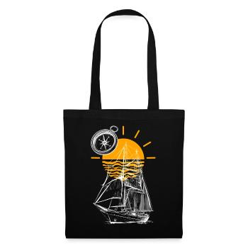 Sailing Ship Sunset - Tote Bag - black - Front