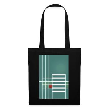 graphic line pattern in Bauhaus style - Tote Bag - black - Front
