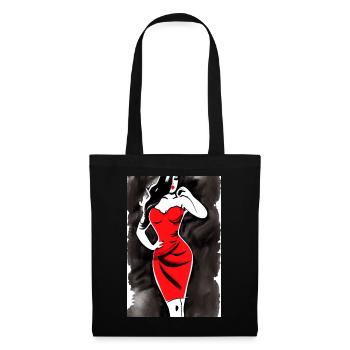 Pin up 2 - Sac en tissu - noir - Devant
