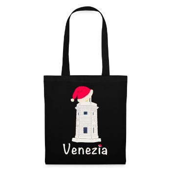 Weihnachten Venedig Leuchtturm SanGiorgio Maggiore - Stoffbeutel - Schwarz - Vorne