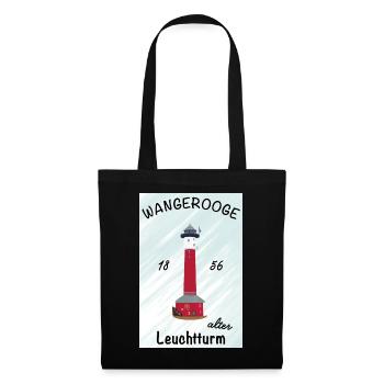 Wangerooge, Vieux phare, Mer du Nord, Affiche - Sac en tissu - noir - Devant