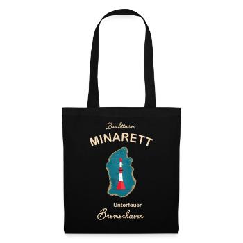 Bremerhaven, lighthouse underfire, minaret, - Tote Bag - black - Front