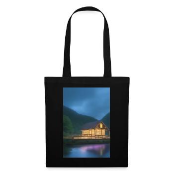 Charming lakeside cabin - Tote Bag - black - Front