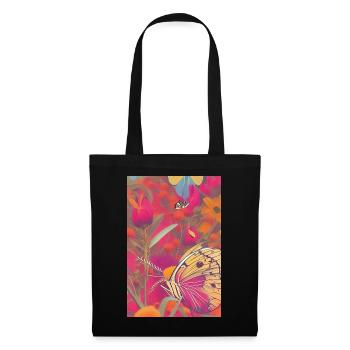 Flowers and butterfly - Tote Bag - black - Front