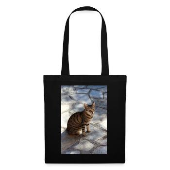 Katze Kätzchen - Stoffbeutel - Schwarz - Vorne