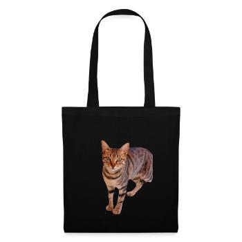 Chaton chat - Sac en tissu - noir - Devant