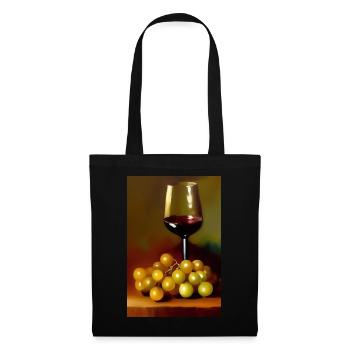 Buveurs de vin - Sac en tissu - noir - Devant