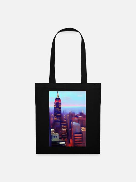 New York City Skyline - Stoffbeutel - Schwarz