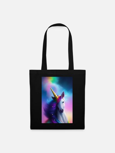 Einhorn - Stoffbeutel - Schwarz