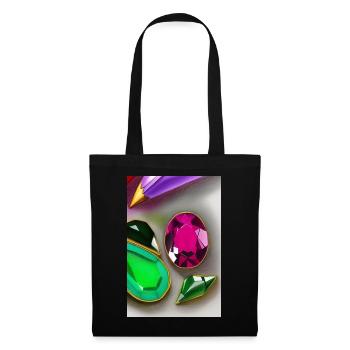 Colorful gemstones - Tote Bag - black - Front