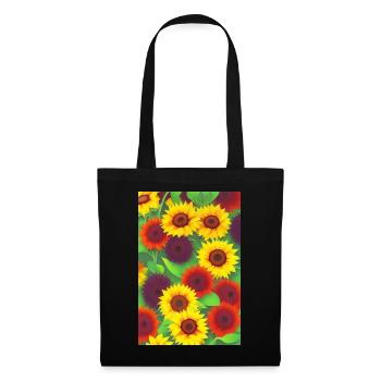 Sonnenblumen - Stoffbeutel - Schwarz - Vorne