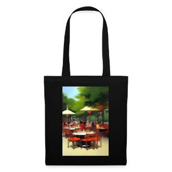 Outdoor Asian Cafe - Tote Bag - black - Front