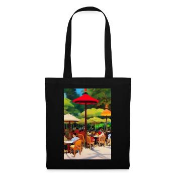 Outdoor Asian Cafe - Tote Bag - black - Front