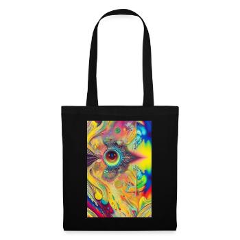 Art abstrait - Sac en tissu - noir - Devant