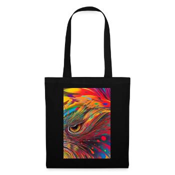 Art abstrait - Sac en tissu - noir - Devant