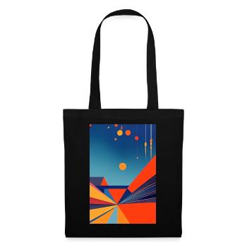 Art abstrait - Sac en tissu - noir - Devant