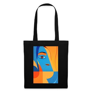 Art abstrait - Sac en tissu - noir - Devant