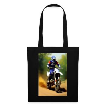 Équitation en motocross - Sac en tissu - noir - Devant