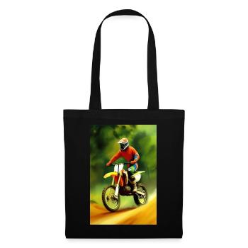 Équitation en motocross - Sac en tissu - noir - Devant