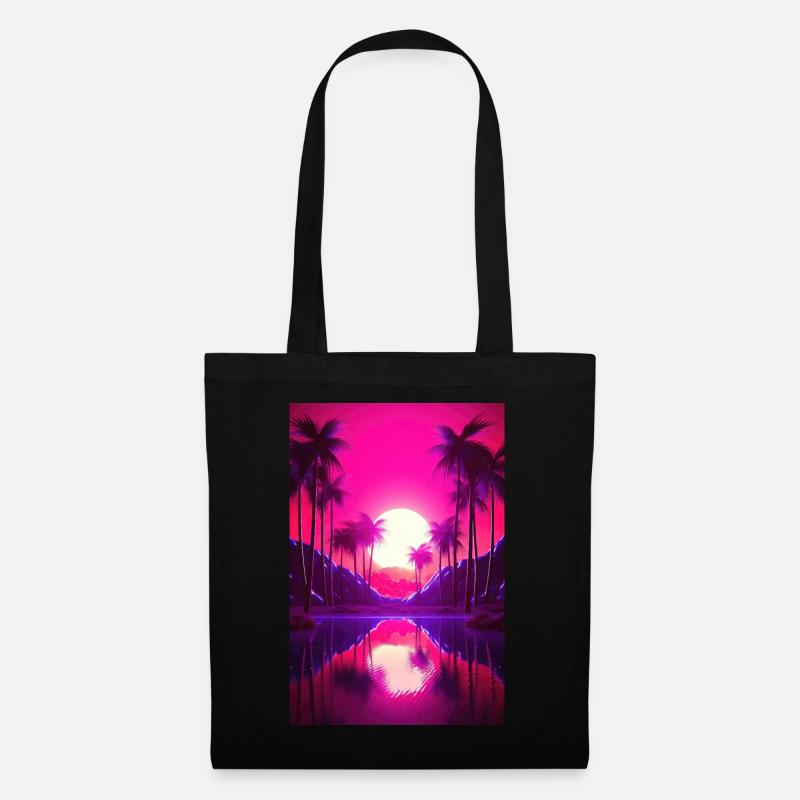 Eine Synthwave Erkundung vom Retrowave Paradies - Stoffbeutel - Schwarz