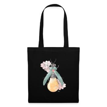 Poire | Floraison | Coléoptères - Sac en tissu - noir - Devant