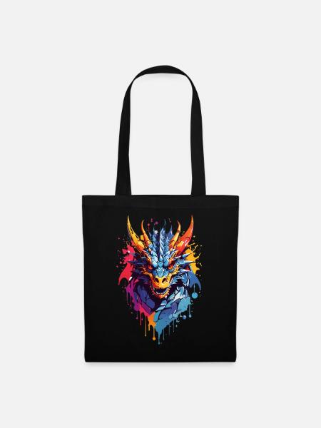 Coole Drache - Stoffbeutel - Schwarz