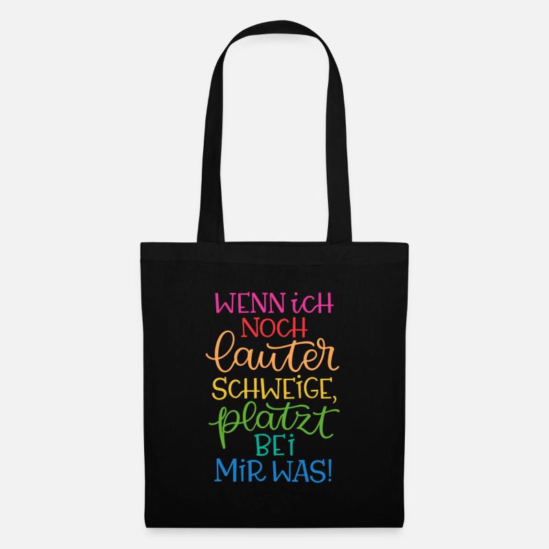 Lauter Schweigen Regenbogen - Stoffbeutel - Schwarz