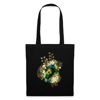 Wonderful colorful horse with flowers, - Tote Bag - black - Front