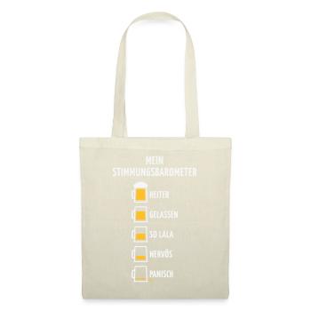 Mein Stimmungsbarometer (Bier / V1 / NEG) - Stoffbeutel - Natur - Vorne