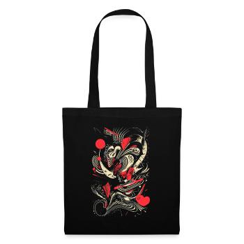 Cool Abstract Design with Dynamic Lines and Shades - Tote Bag - black - Front