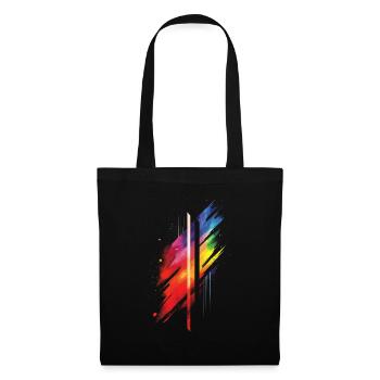 Subtle and Cool Dripping Pride Flag Rainbow Design - Tote Bag - black - Front