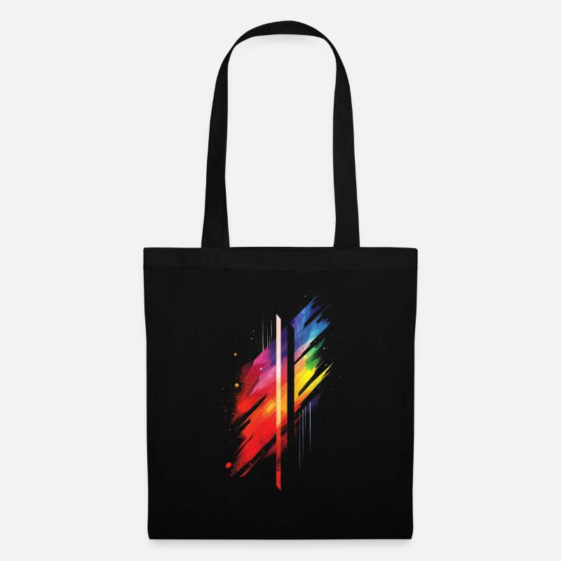 Subtil et cool Dripping Pride drapeau arc en ciel Design - Sac en tissu - noir