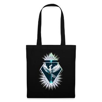 Merveilleux phénix fantaisie blanc. - Sac en tissu - noir - Devant
