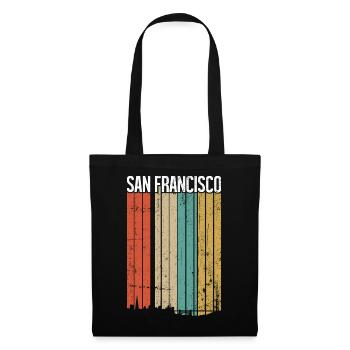 San Francisco Rainbow Skyline - Tote Bag - black - Front