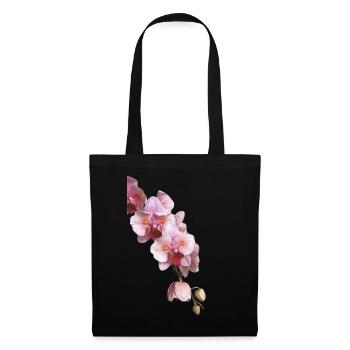 Phalaenopsis Cygne Fard à joues Fleurs d’orchidée pélorique - Sac en tissu - noir - Devant