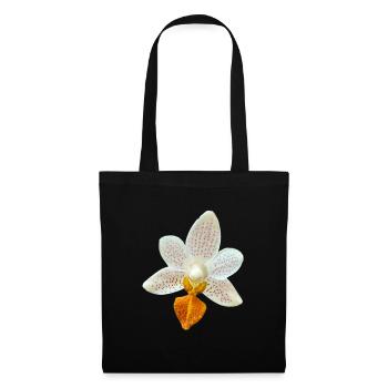 Fleur d’orchidée Phalaenopsis MiniMark Orchidée - Sac en tissu - noir - Devant