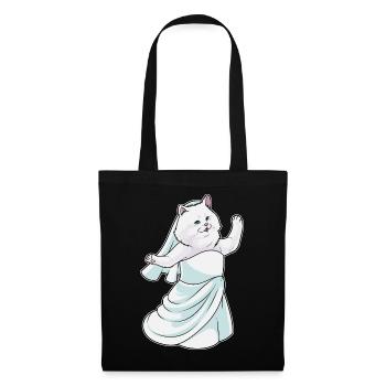 Persian Cat Bridal Wedding Dress Wedding - Tote Bag - black - Front