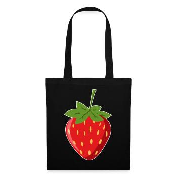 Fraise - Sac en tissu - noir - Devant