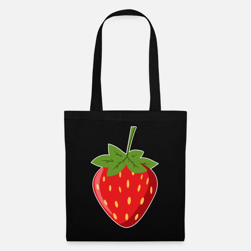 Fraise - Sac en tissu - noir