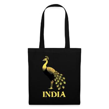 Peacock - bird of India - Tote Bag - black - Front