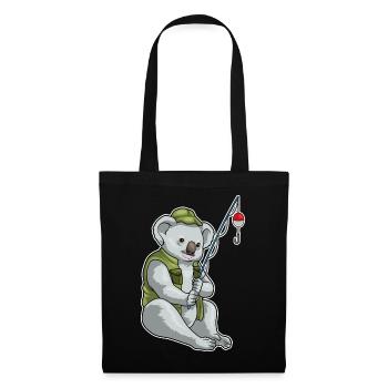Pêche à la canne à pêche du pêcheur koala - Sac en tissu - noir - Devant