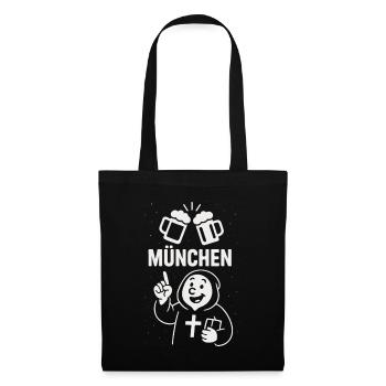 Münchner Mönch & Maß - Stoffbeutel - Schwarz - Vorne