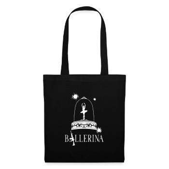 Danseuse dans une grêle de balles – balleuse expressive - Sac en tissu - noir - Devant