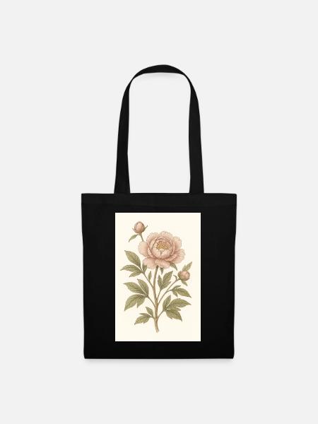 Eine klassische Blume - Stoffbeutel - Schwarz
