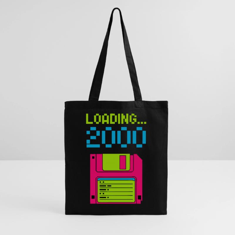 Loading 2000 Disketten-Design Retro Pixel Design Stoffbeutel