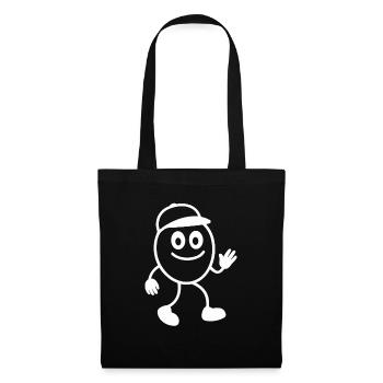 Ribbo - Figurine allumette amusante pour la bonne humeur - Sac en tissu - noir - Devant